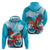 Honduras Independence Day Hoodie Scarlet Macaw Sky Blue - Wonder Print Shop