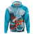 Honduras Independence Day Hoodie Scarlet Macaw Sky Blue - Wonder Print Shop