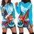 Honduras Independence Day Hoodie Dress Scarlet Macaw Sky Blue - Wonder Print Shop