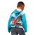 Honduras Independence Day Kid Hoodie Scarlet Macaw Sky Blue - Wonder Print Shop