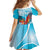 Honduras Independence Day Kid Short Sleeve Dress Scarlet Macaw Sky Blue - Wonder Print Shop