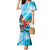 Honduras Independence Day Mermaid Dress Scarlet Macaw Sky Blue - Wonder Print Shop