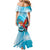 Honduras Independence Day Mermaid Dress Scarlet Macaw Sky Blue - Wonder Print Shop