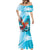 Honduras Independence Day Mermaid Dress Scarlet Macaw Sky Blue - Wonder Print Shop