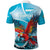 Honduras Independence Day Polo Shirt Scarlet Macaw Sky Blue - Wonder Print Shop