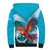 Honduras Independence Day Sherpa Hoodie Scarlet Macaw Sky Blue - Wonder Print Shop