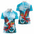 Honduras Independence Day Women Polo Shirt Scarlet Macaw Sky Blue - Wonder Print Shop