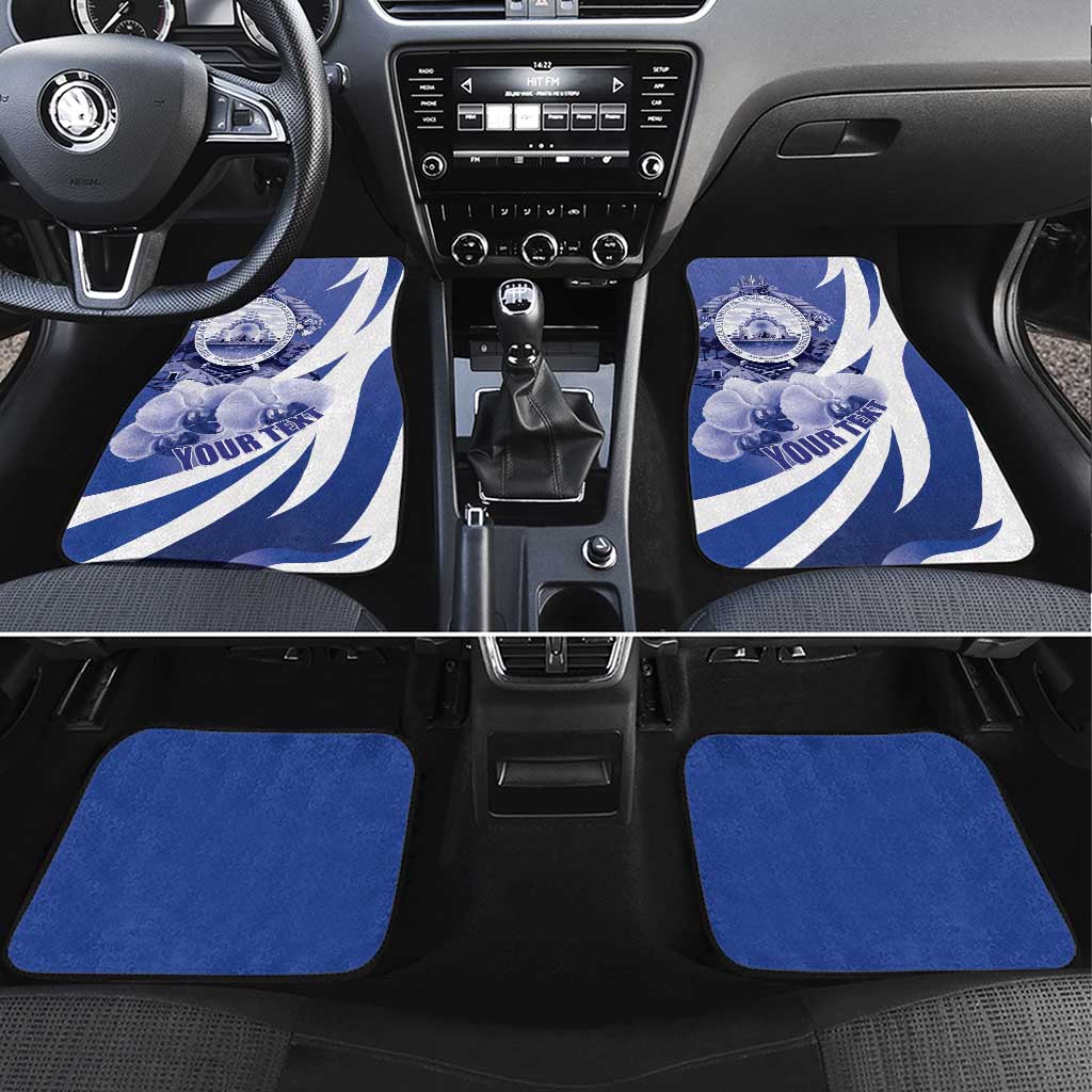 Honduras Car Mats Coat of Arms Orchid Navy Blue - Wonder Print Shop