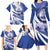 Honduras Family Matching Long Sleeve Bodycon Dress and Hawaiian Shirt Coat of Arms Orchid Navy Blue - Wonder Print Shop