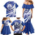 Honduras Family Matching Mermaid Dress and Hawaiian Shirt Coat of Arms Orchid Navy Blue - Wonder Print Shop