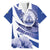 Honduras Family Matching Puletasi and Hawaiian Shirt Coat of Arms Orchid Navy Blue - Wonder Print Shop