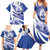 Honduras Family Matching Summer Maxi Dress and Hawaiian Shirt Coat of Arms Orchid Navy Blue - Wonder Print Shop