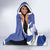 Honduras Hooded Blanket Coat of Arms Orchid Navy Blue