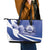 Honduras Leather Tote Bag Coat of Arms Orchid Navy Blue - Wonder Print Shop