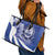 Honduras Leather Tote Bag Coat of Arms Orchid Navy Blue - Wonder Print Shop