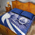 Honduras Quilt Bed Set Coat of Arms Orchid Navy Blue - Wonder Print Shop