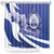 Honduras Shower Curtain Coat of Arms Orchid Navy Blue