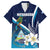 Nicaragua Independence Day Family Matching Off Shoulder Short Dress and Hawaiian Shirt Motmot Plumeria Floral - Wonder Print Shop