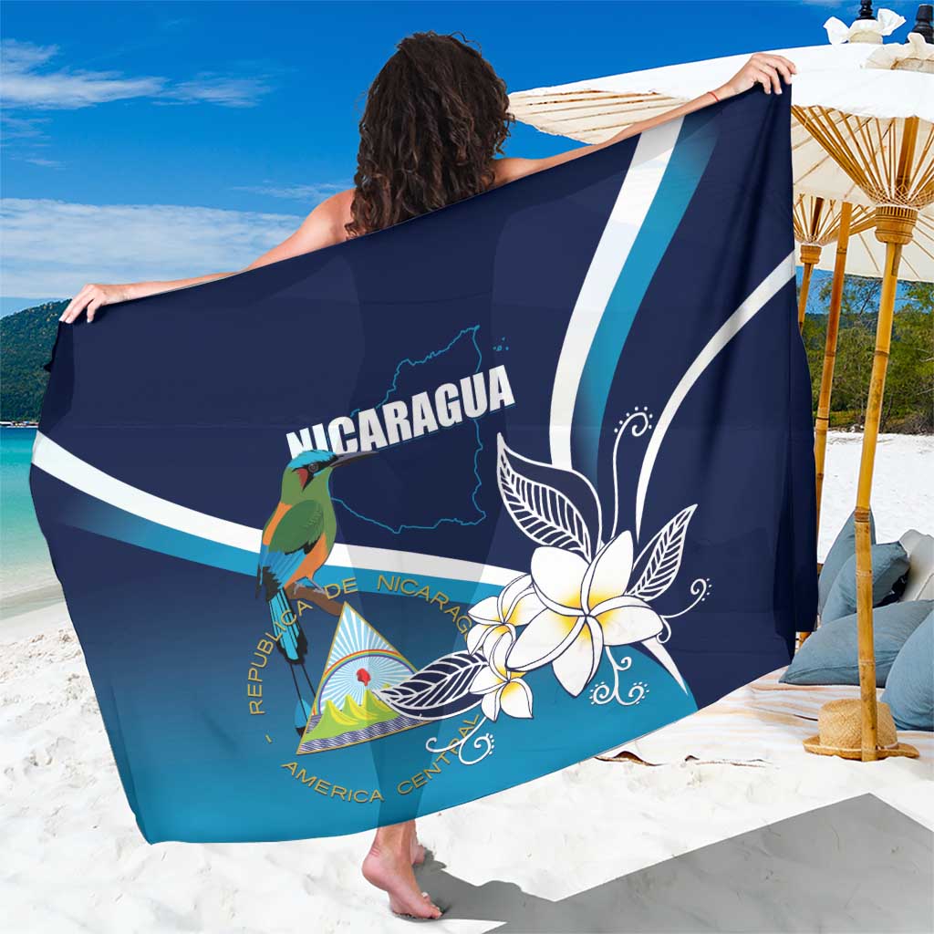 Nicaragua Independence Day Sarong Motmot Plumeria Floral - Wonder Print Shop