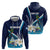 Nicaragua Independence Day Zip Hoodie Motmot Plumeria Floral - Wonder Print Shop