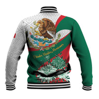 Unisex baseball varsity jacket with green/white/red eagle and floral back