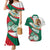 Mexico Independence Day Couples Matching Mermaid Dress and Hawaiian Shirt Dahlia Flower Aztec Pattern