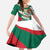 Mexico Independence Day Family Matching Long Sleeve Bodycon Dress and Hawaiian Shirt Dahlia Flower Aztec Pattern