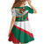 Mexico Independence Day Family Matching Long Sleeve Bodycon Dress and Hawaiian Shirt Dahlia Flower Aztec Pattern