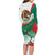 Mexico Independence Day Family Matching Long Sleeve Bodycon Dress and Hawaiian Shirt Dahlia Flower Aztec Pattern