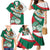 Mexico Independence Day Family Matching Mermaid Dress and Hawaiian Shirt Dahlia Flower Aztec Pattern