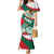 Mexico Independence Day Family Matching Mermaid Dress and Hawaiian Shirt Dahlia Flower Aztec Pattern