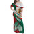 Mexico Independence Day Family Matching Off Shoulder Maxi Dress and Hawaiian Shirt Dahlia Flower Aztec Pattern