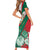 Mexico Independence Day Family Matching Short Sleeve Bodycon Dress and Hawaiian Shirt Dahlia Flower Aztec Pattern