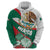 Mexico Independence Day Hoodie Dahlia Flower Aztec Pattern