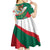 Mexico Independence Day Kid Short Sleeve Dress Dahlia Flower Aztec Pattern