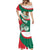 Mexico Independence Day Mermaid Dress Dahlia Flower Aztec Pattern