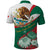 Mexico Independence Day Polo Shirt Dahlia Flower Aztec Pattern