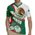 Mexico Independence Day Rugby Jersey Dahlia Flower Aztec Pattern