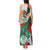 Mexico Independence Day Tank Maxi Dress Dahlia Flower Aztec Pattern