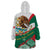 Mexico Independence Day Wearable Blanket Hoodie Dahlia Flower Aztec Pattern