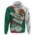 Mexico Independence Day Zip Hoodie Dahlia Flower Aztec Pattern