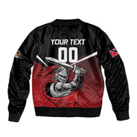 Custom Knight Riders Trinbago Cricket Bomber Jacket Play Fight Win Repeat LT01