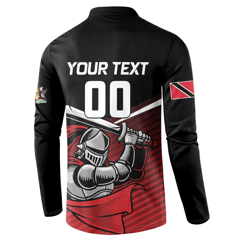 Custom Knight Riders Trinbago Cricket Button Sweatshirt Play Fight Win Repeat LT01