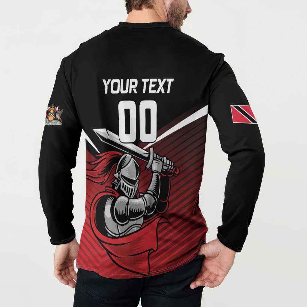 Custom Knight Riders Trinbago Cricket Button Sweatshirt Play Fight Win Repeat LT01