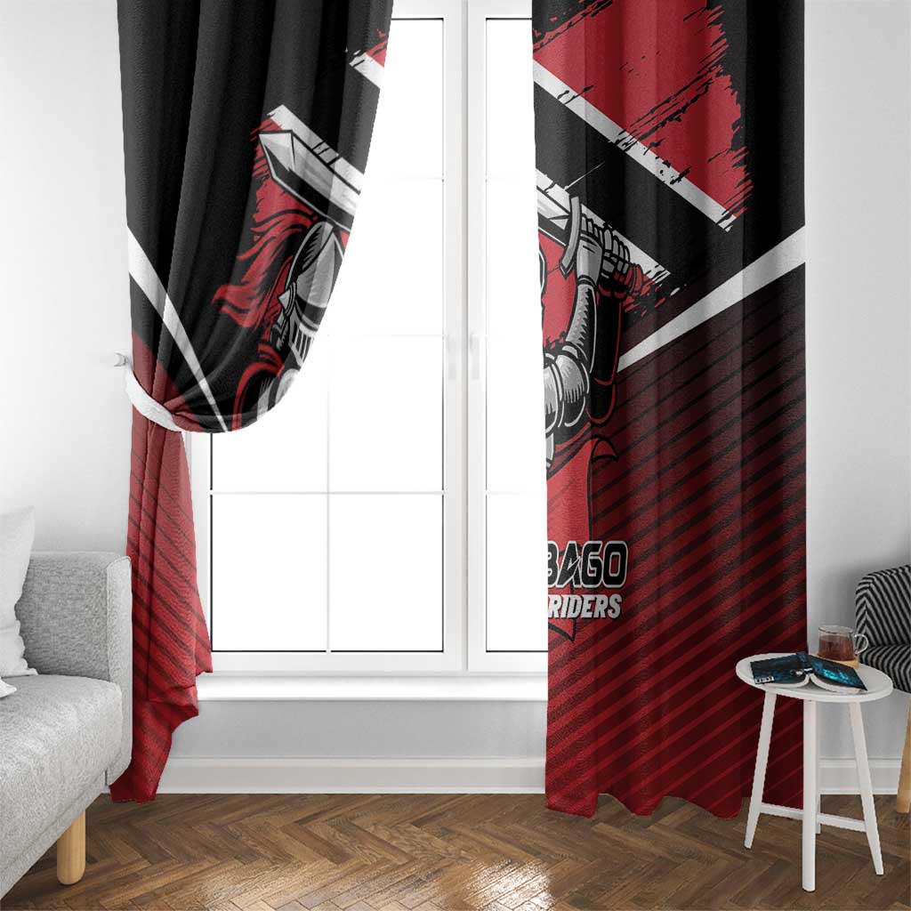 Knight Riders Trinbago Cricket Window Curtain Play Fight Win Repeat LT01