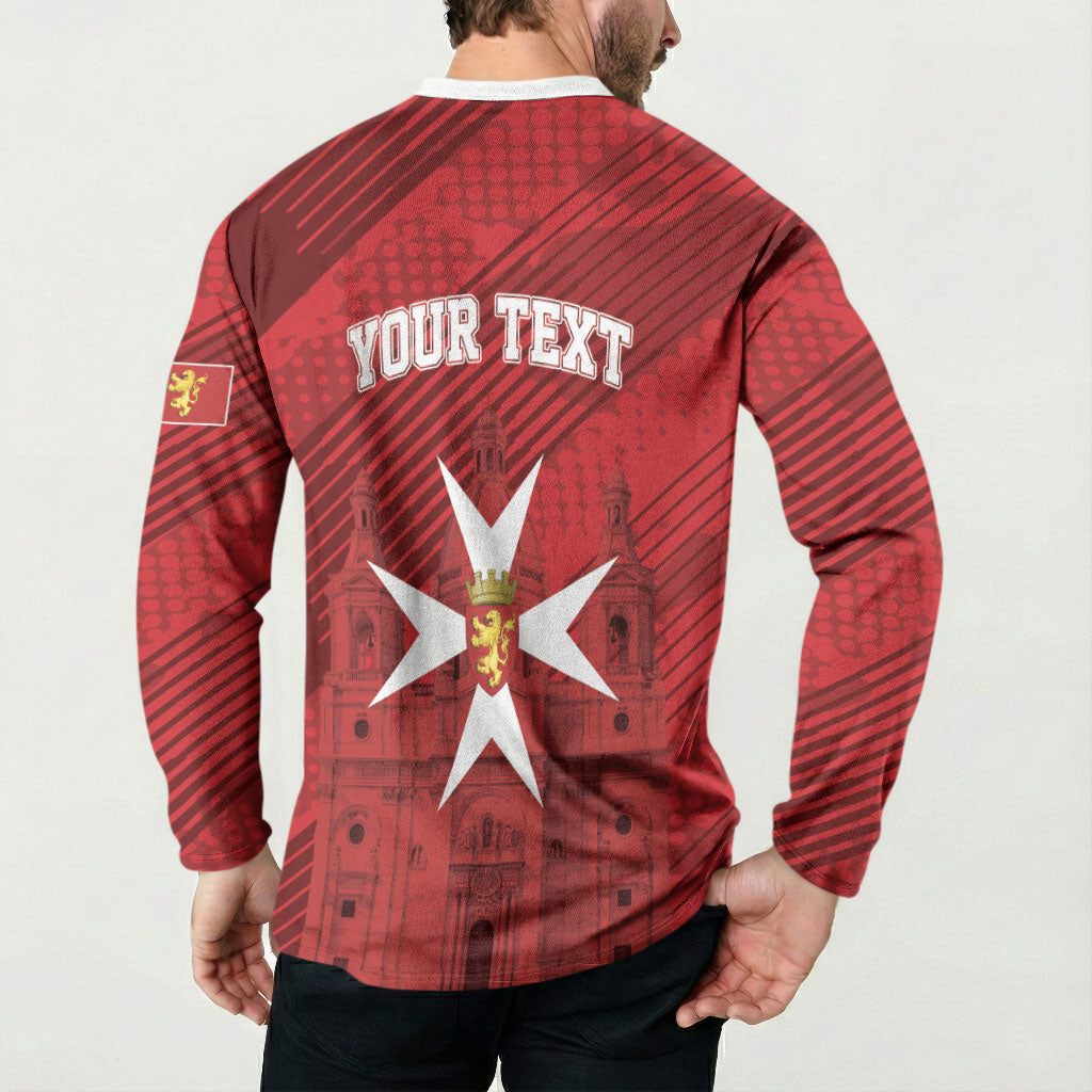 Personalised Malta Valletta Button Sweatshirt St Johns Cathedral
