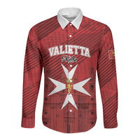Personalised Malta Valletta Long Sleeve Button Shirt St Johns Cathedral
