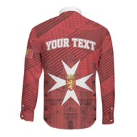 Personalised Malta Valletta Long Sleeve Button Shirt St Johns Cathedral