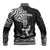 New Zealand Silver Fern Rugby Baseball Jacket Maori Tiki Player With Ta Moko Tribal - Wonder Print Shop