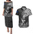 New Zealand Silver Fern Rugby Couples Matching Puletasi Dress and Hawaiian Shirt Maori Tiki Player With Ta Moko Tribal - Wonder Print Shop